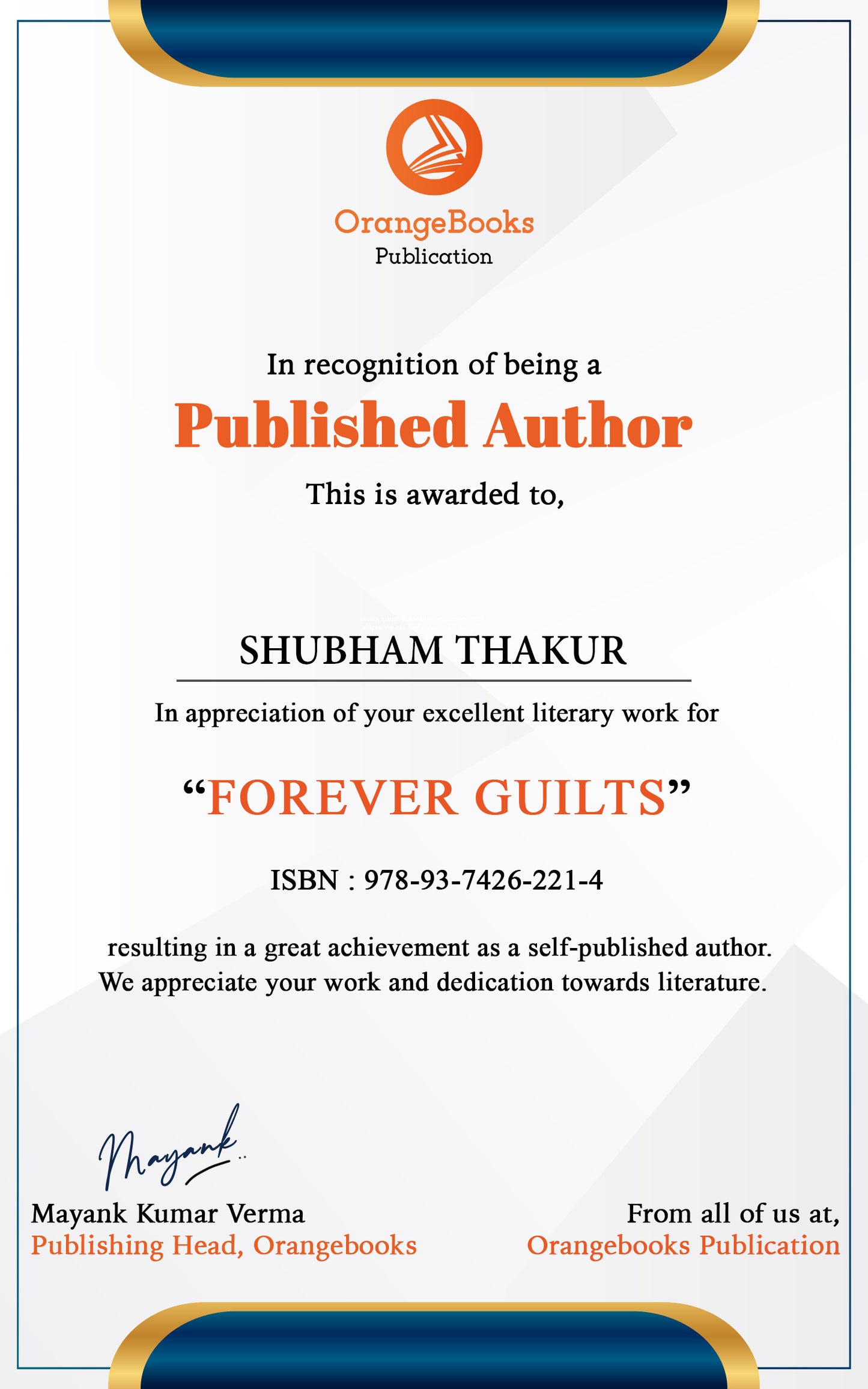 Forever Guilts - I Kept My Last Promise (Original Copy & Get a Free Bookmark with a Letter from the Author)